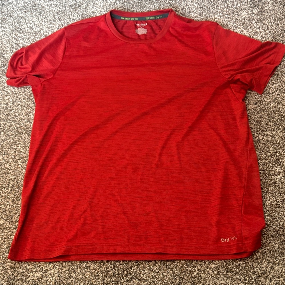 tek gear Red DryTek Short Sleeve Performance Tee